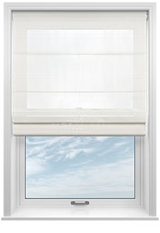 Casoria Voile, Classic White - Twist&Fit Roman Blind